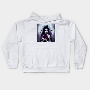 Violet Purple Witch Kids Hoodie